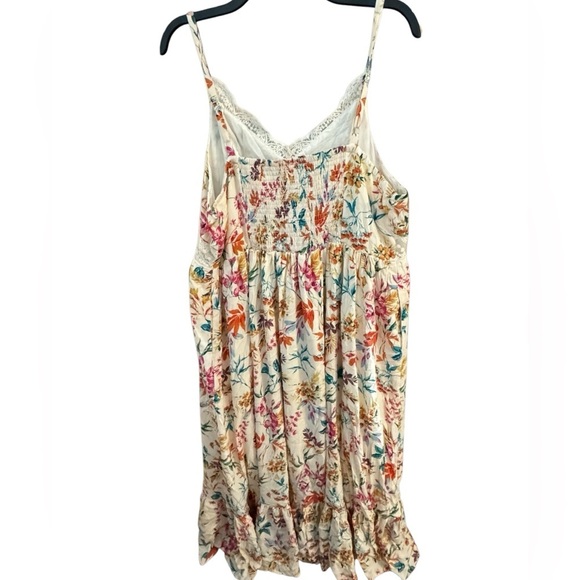 Torrid Women's Maxi Washable Gauze Lace Inset Dress in Carrie Floral Size 2X NEW - Picture 7 of 10